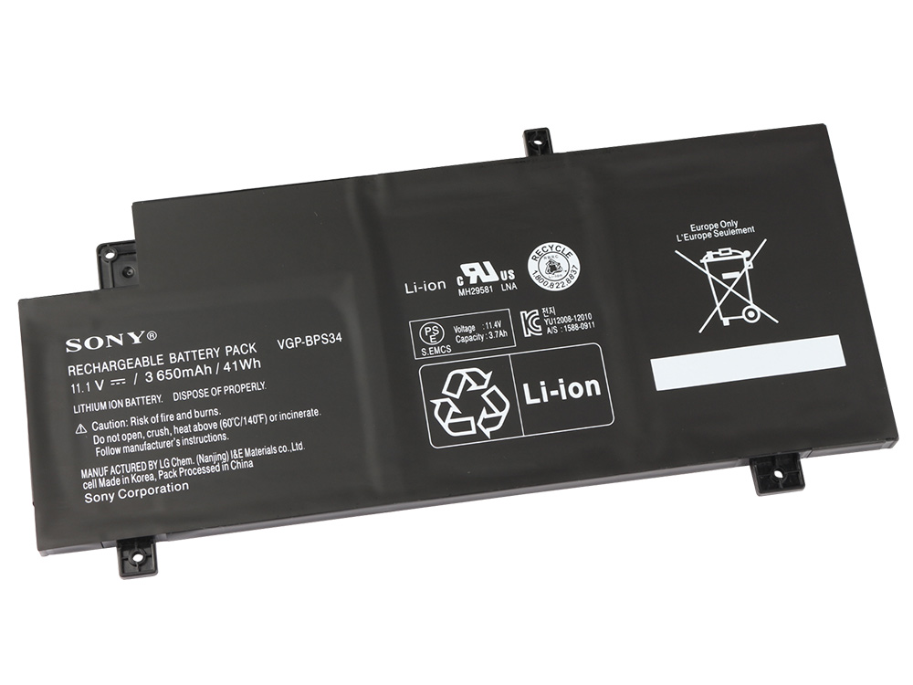 Alkuperäinen 3650mAh Akku Sony VGP-BPS34 Sony Vaio Fit 15 SVF15A