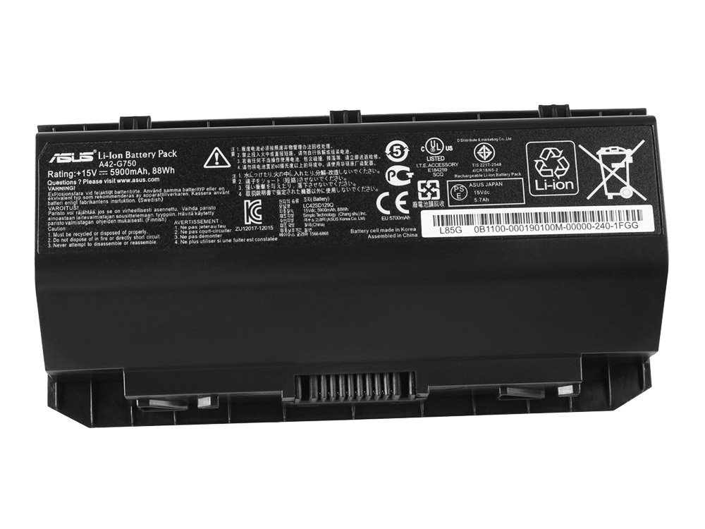 8 Solut 5900mAh 88Whr Akku Asus G750JS-T4085H G750JS-DS71 G750JS-RS71
