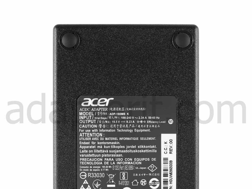 Adapteri Laturi Acer Predator 17 G5-793 180W + Vapaa johto