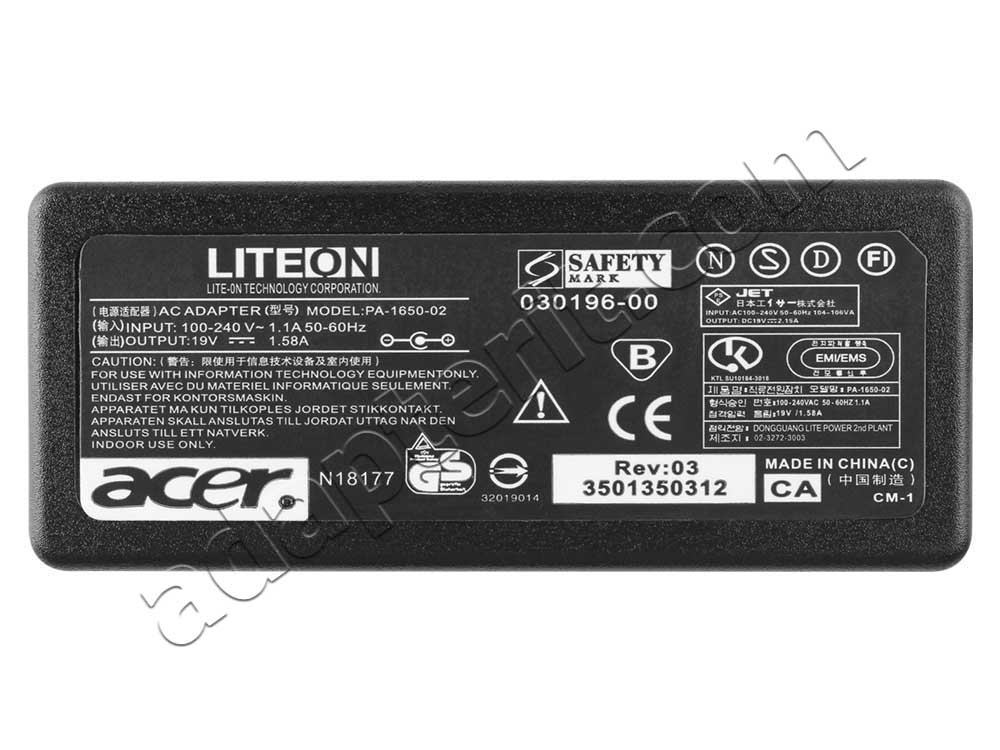 Alkuperäinen 30W Adapteri Laturi Acer Aspire One 532h-2Db 532h-B123F 532h-R123