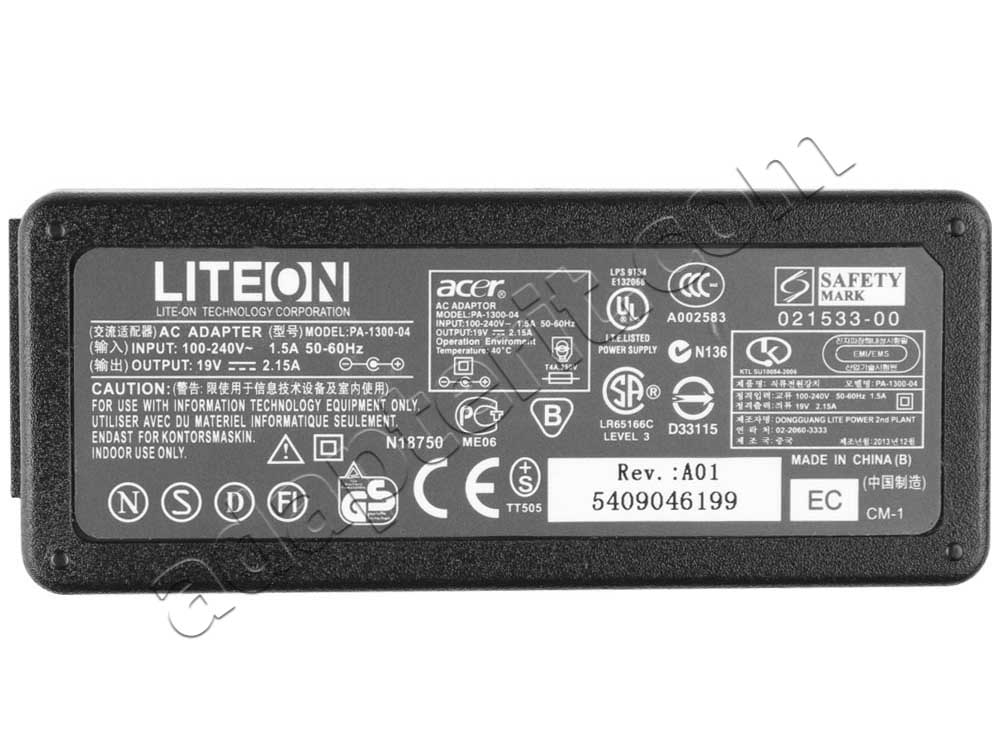 Alkuperäinen 40W Adapteri Laturi Acer g226hqlbbd s242hlbid s236hl