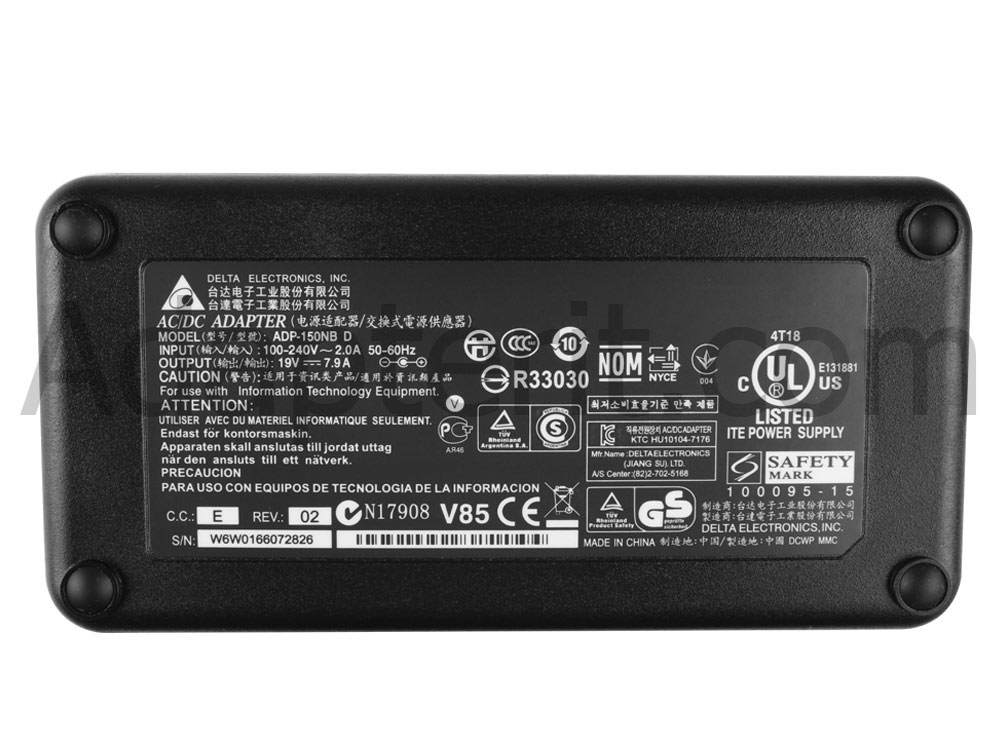 Alkuperäinen 150W Adapteri Laturi Acer Z1620-003 Z1620-002 Z3620-005 Z3620-001