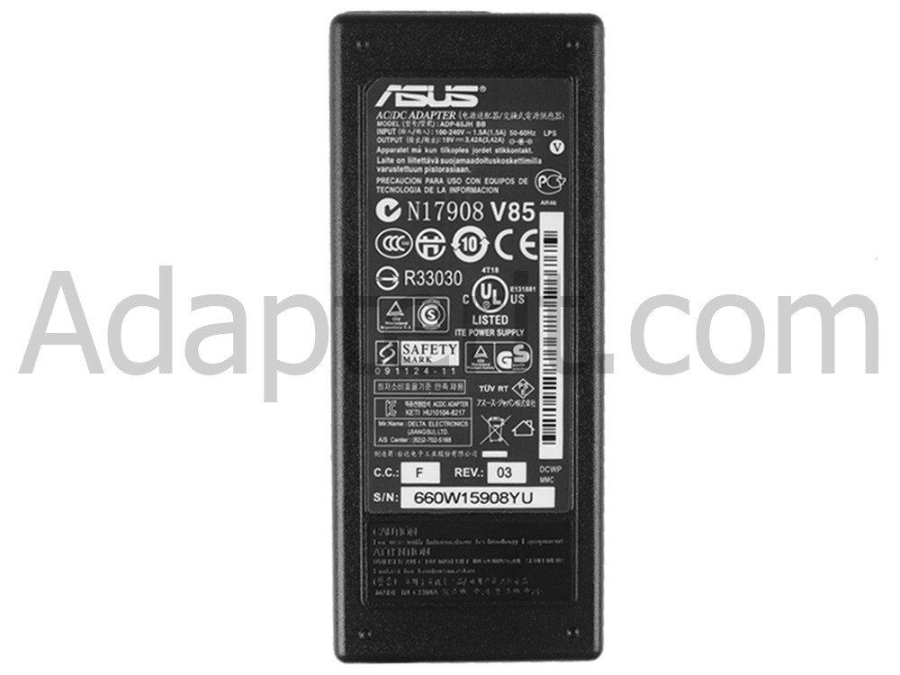 Alkuperäinen 65W Asus VivoBook 15 X505ZA-BQ013T（5.5mm * 2.5mm） Adapteri Laturi + Kaapeli