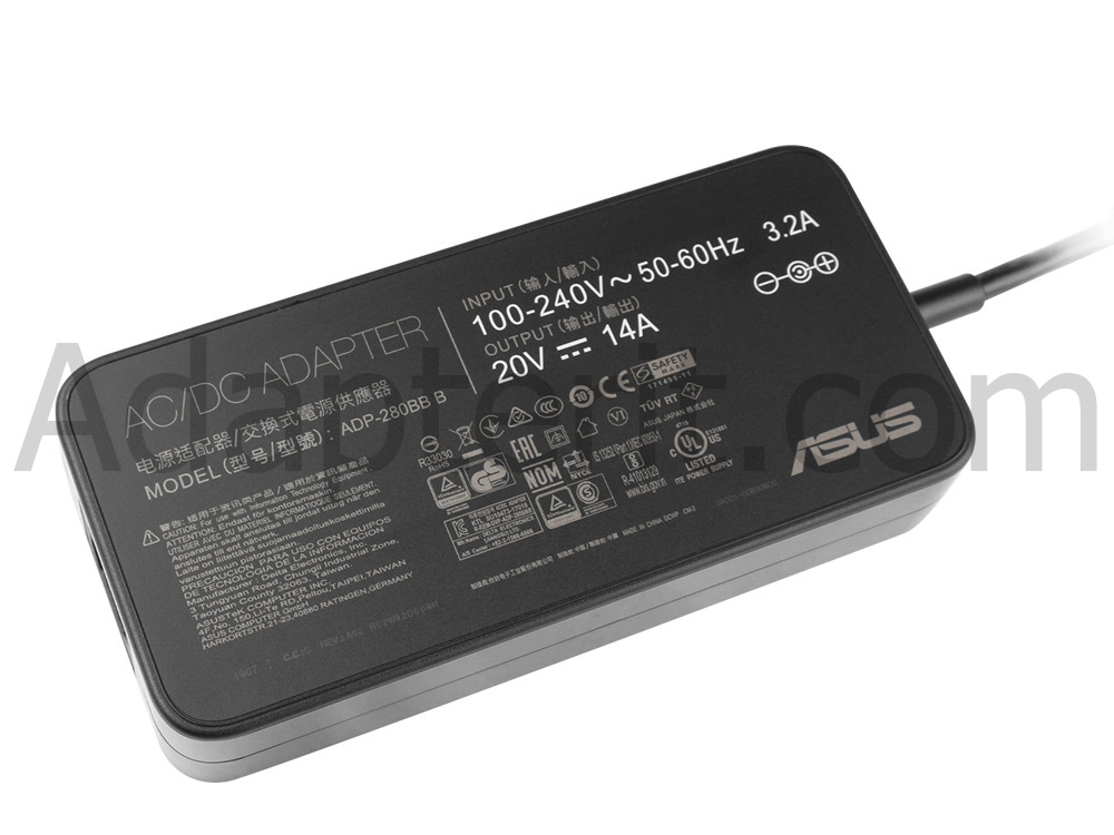 Alkuperäinen 280W Asus ROG Strix G531GT-AL030T Adapteri Laturi