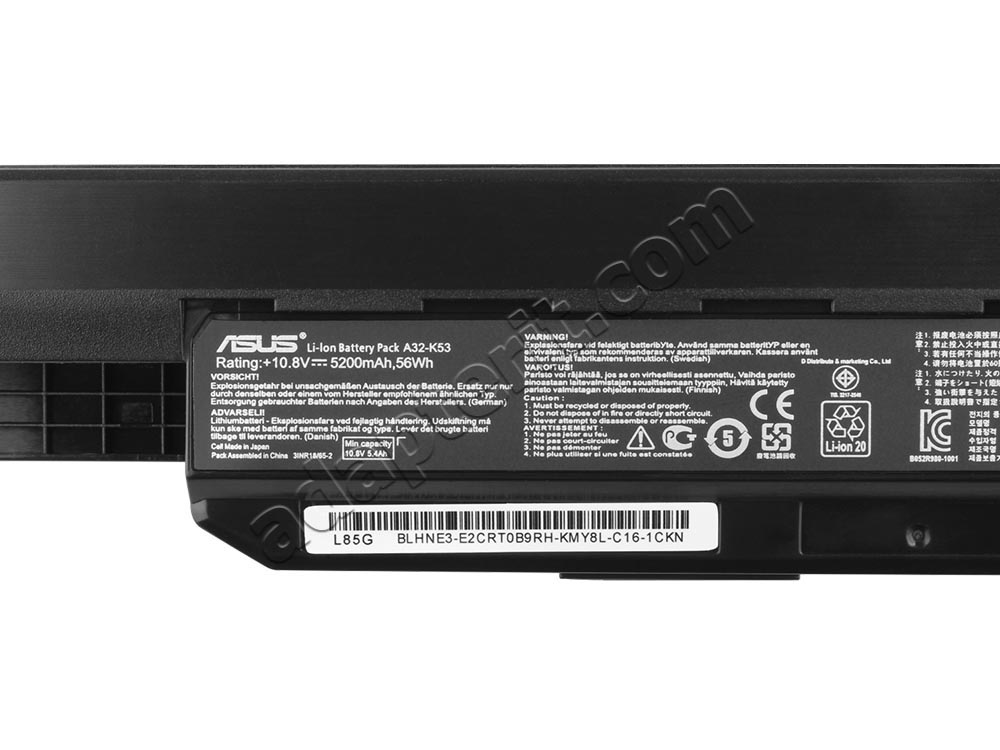 Alkuperäinen 6 Solut 5200mAh Akku Asus A31-K53 A32-K53 A41-K53