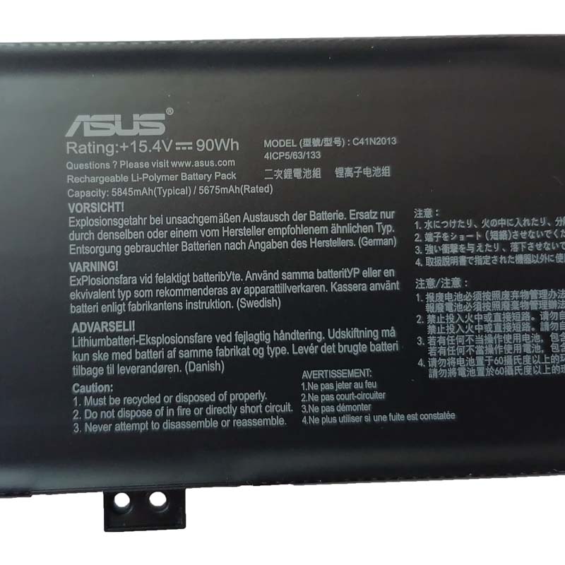 Alkuperäinen 5845mAh 90Wh 4-Solut Asus Rog Strix G17 G713QR-ES98Q Akku