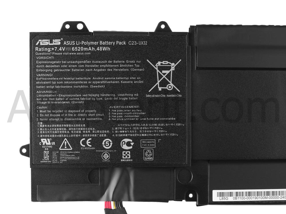 6520mAh Akku Asus Zenbook Prime UX32VD-R3001V UX32VD-R3001X