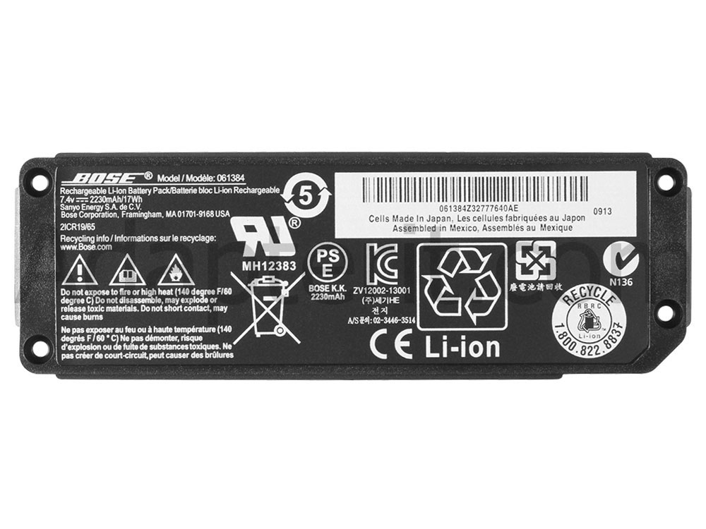 Alkuperäinen 2230mAh 2-Solut Akku Bose Soundlink Mini I 061384 061385