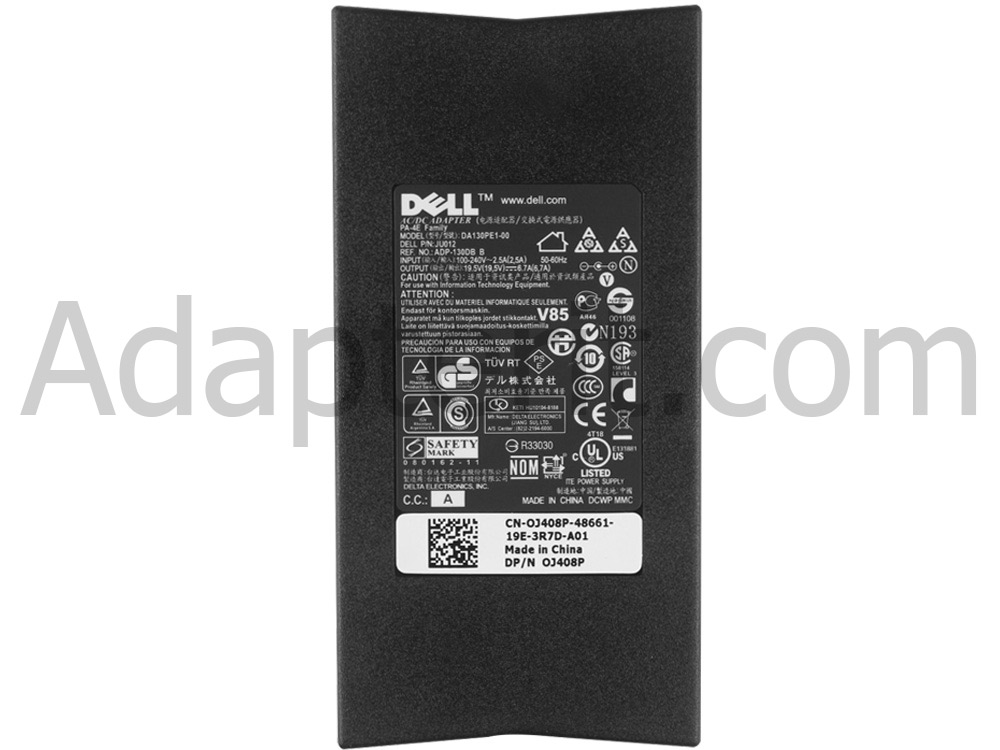 130W Dell G7 15 7500 P100F001 Adapteri Laturi