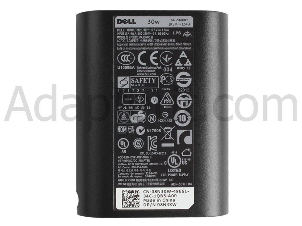 Alkuperäinen 30W Adapteri Laturi Dell Latitude 10 ST2e
