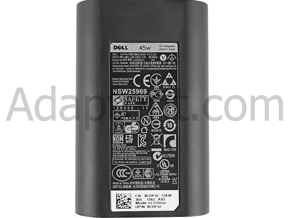 Alkuperäinen 45W Adapteri Laturi Dell XPS 12 MLK