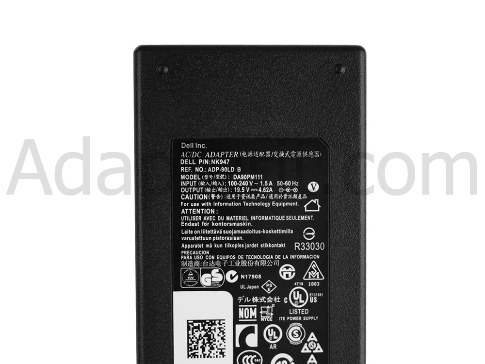 Alkuperäinen 90W Adapteri Laturi Dell Inspiron 14R Turbo 5420 N5420