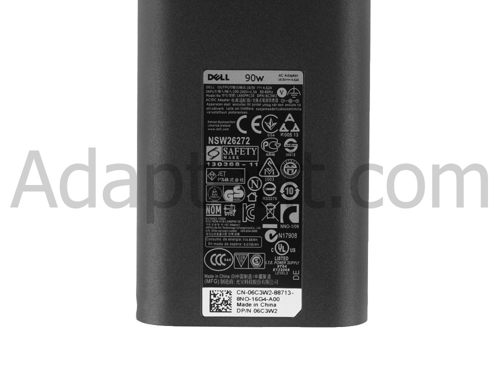 Alkuperäinen 90W Adapteri Laturi Dell FA90PM133 FA90PM135 FA90PM137