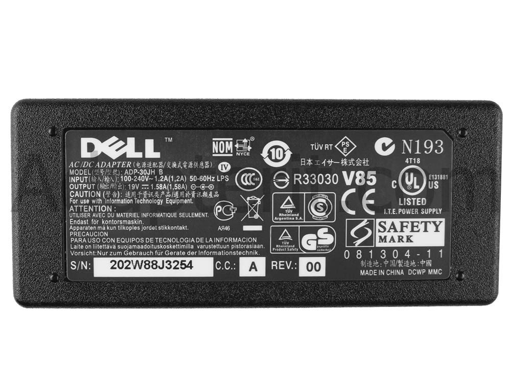 Alkuperäinen 30W Adapteri Laturi Dell Inspiron 1010 1010v 1210 1011 1011n 1012