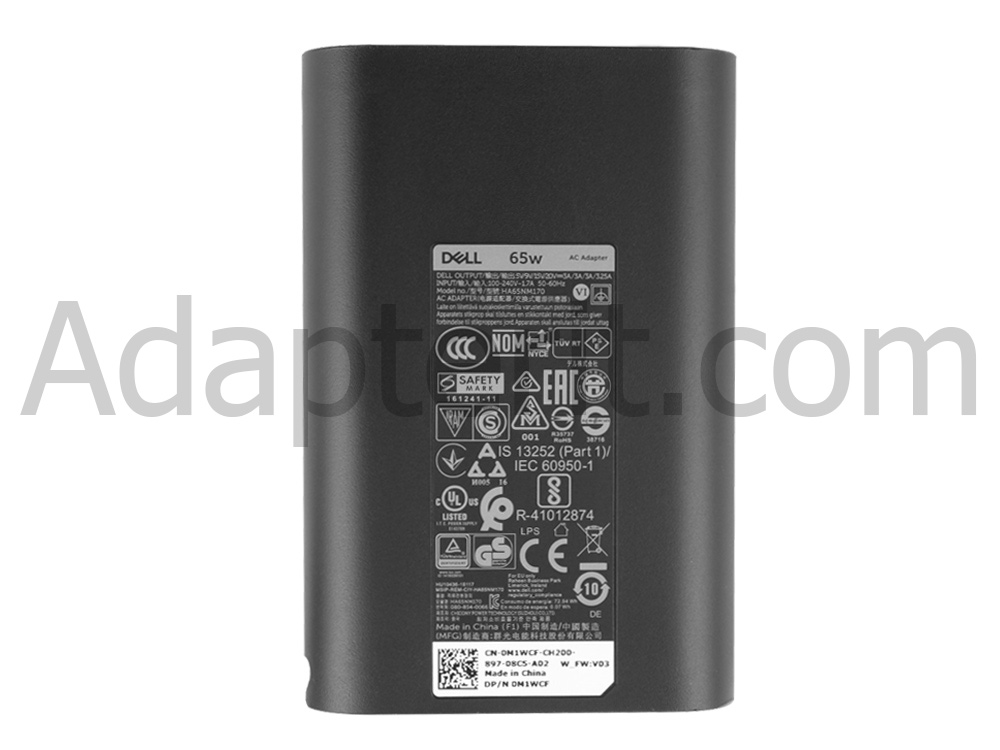 Alkuperäinen 65W USB-C Dell LA65NM190 C5PVT Adapteri Laturi + Kaapeli