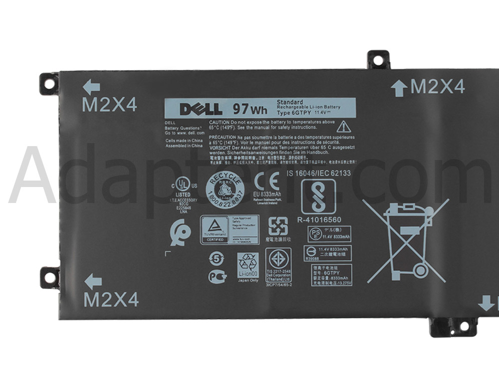 Alkuperäinen 97Wh 6-Solut Akku Dell XPS 15 9570-0309