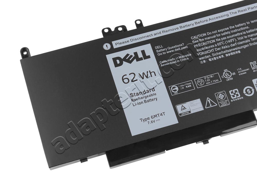Alkuperäinen 62Wh 4 Solut Akku Dell Latitude E5570-CM051