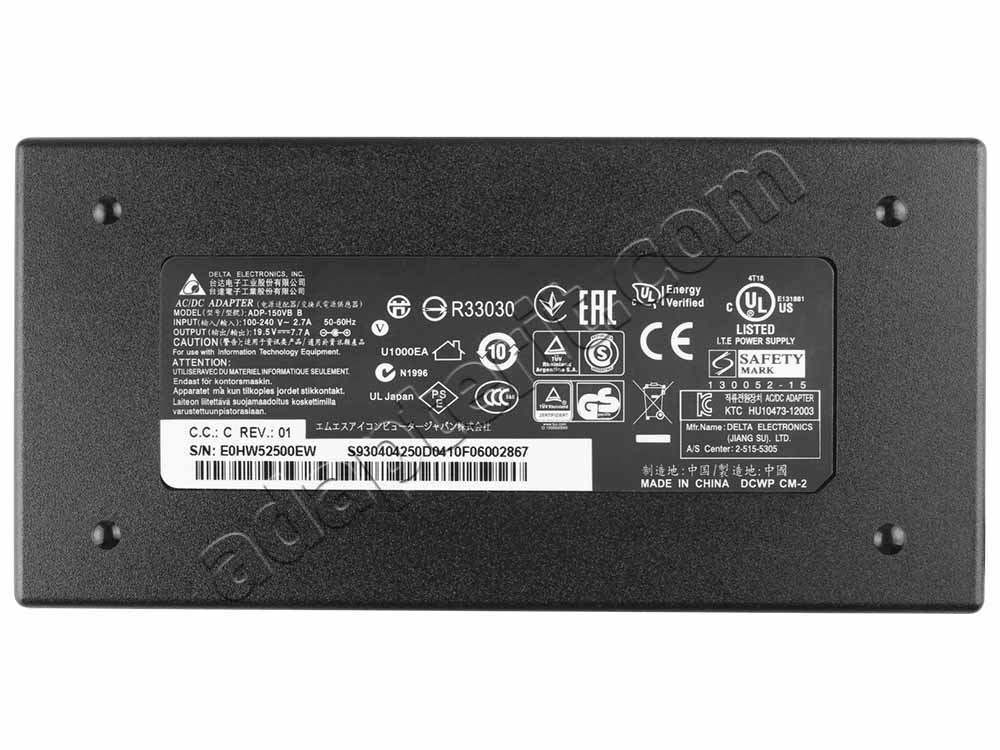 Alkuperäinen 150W MSI GS63 7RD-233ZA Adapteri Laturi