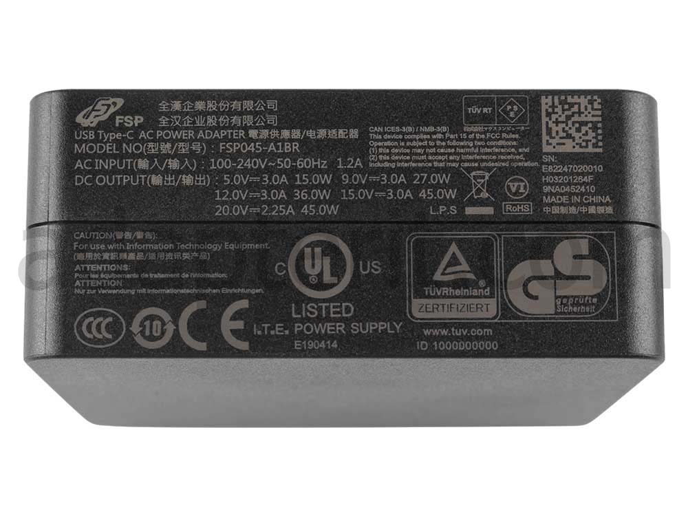 45W USB-C Acer C733-C8R2 Adapteri Laturi + kaapeli