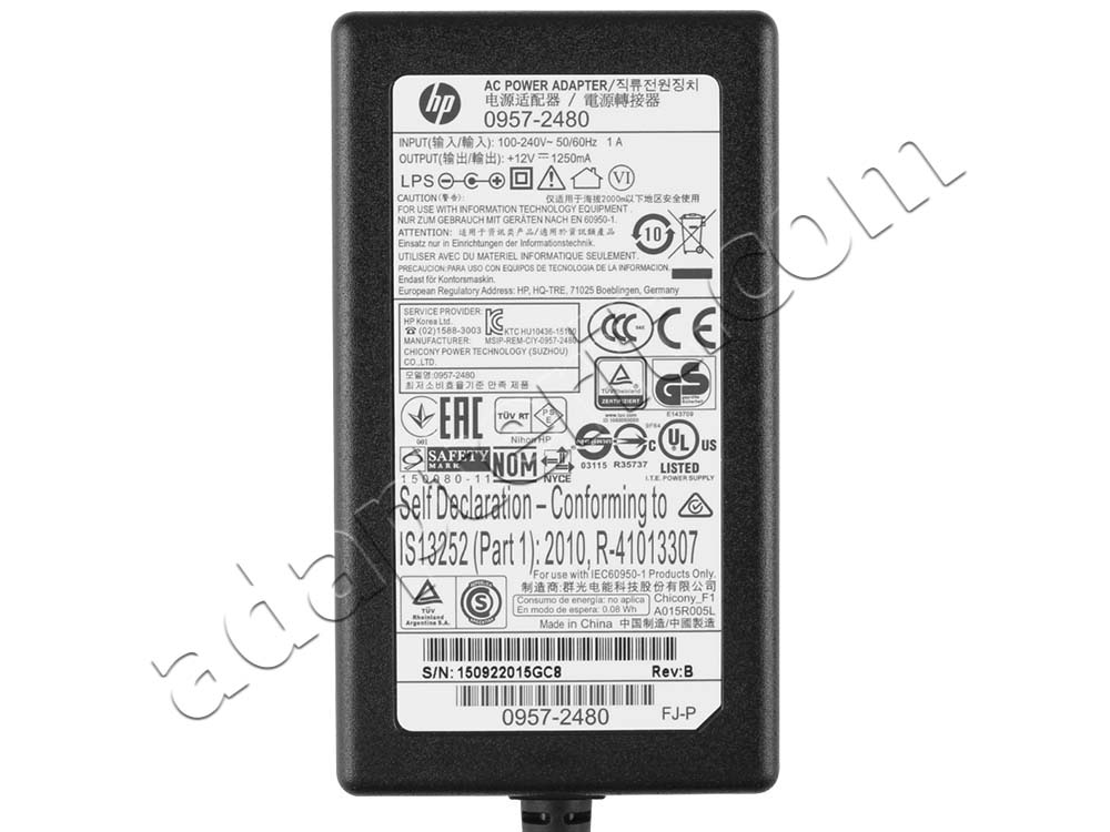 Alkuperäinen 15W Adapteri Laturi Bestec BPA-201S-12NA HP C9870-84200