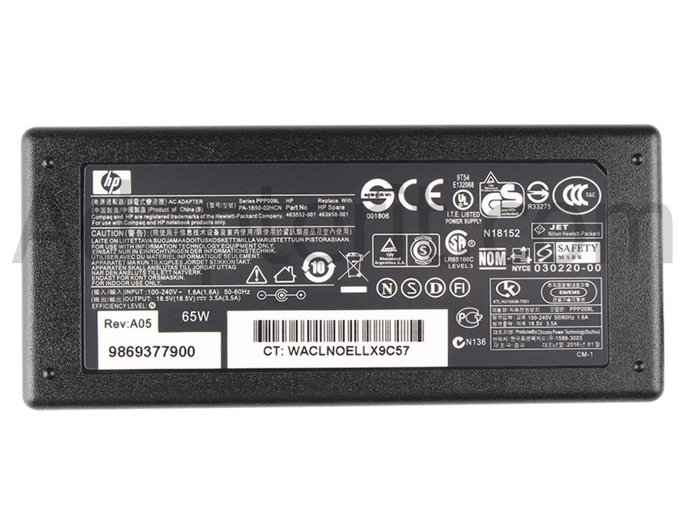 Alkuperäinen 65W Adapteri Laturi HP Envy 6-1002tu 6-1003tu 6-1003tx