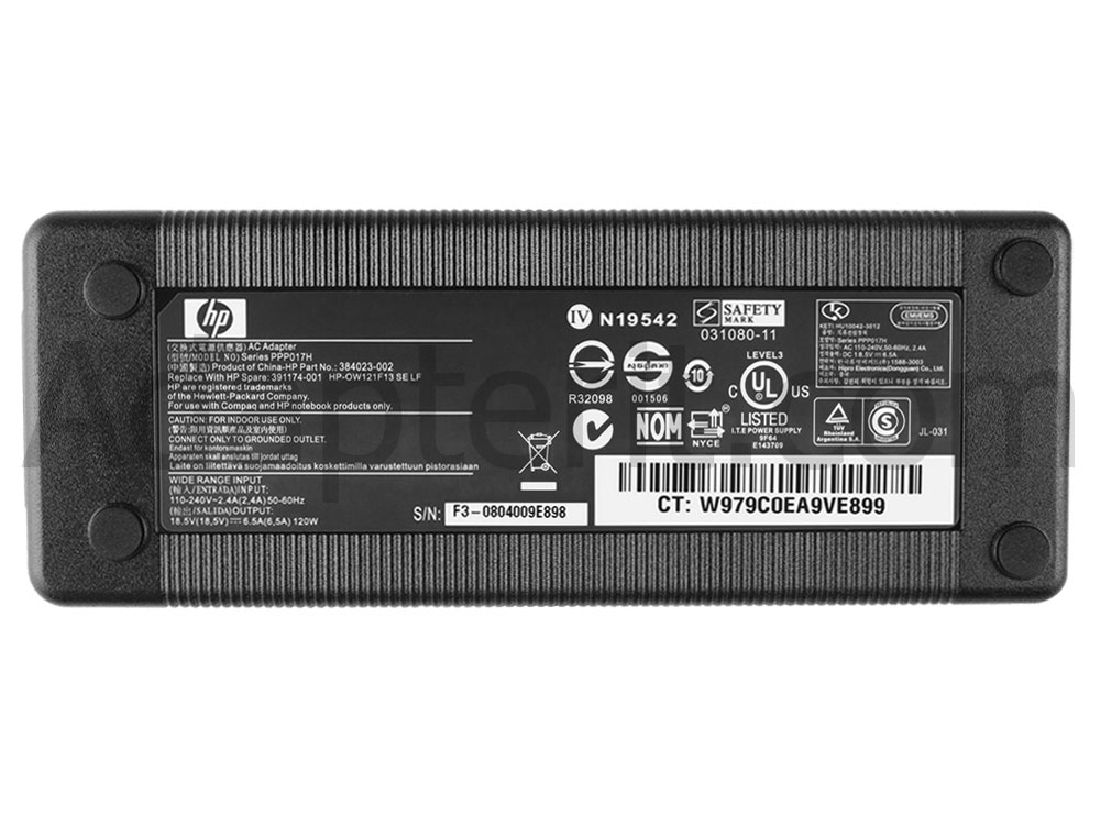 Alkuperäinen 120W Adapteri Laturi HP 384023-001 384023-002