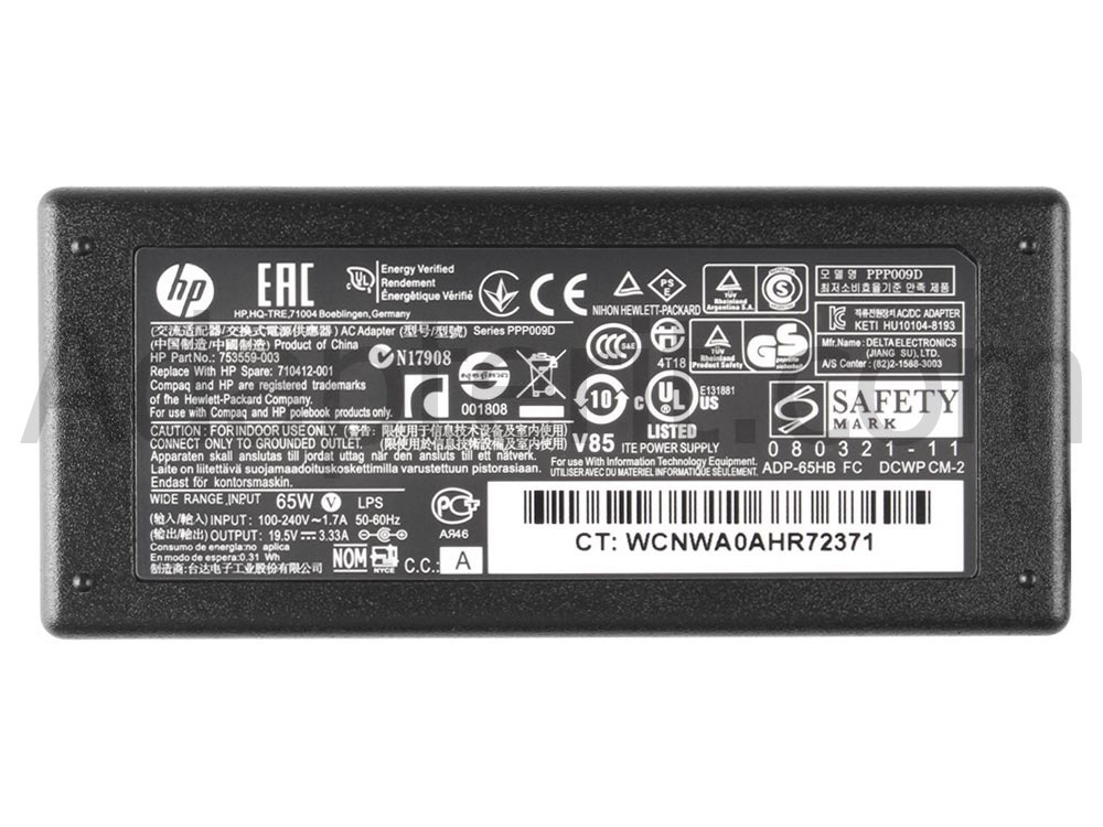 Alkuperäinen 65W Adapteri Laturi HP Pavilion Sleekbook 15-b040sl 15-b040sp