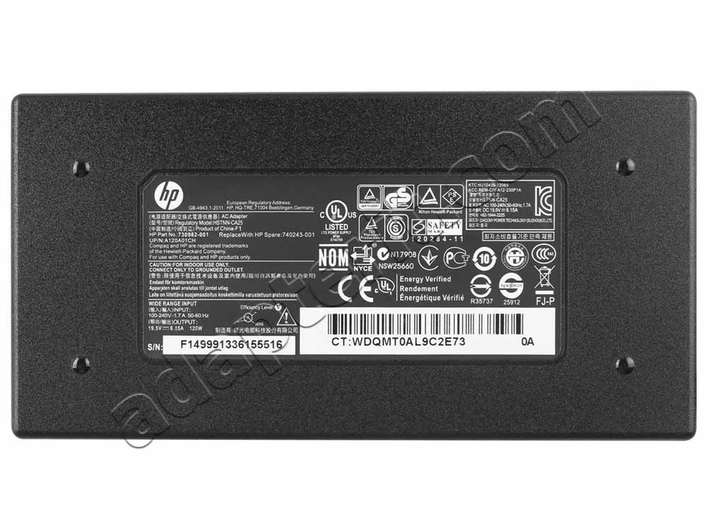 Alkuperäinen 120W Adapteri Laturi HP Envy 17t-j000 Select Edition CTO