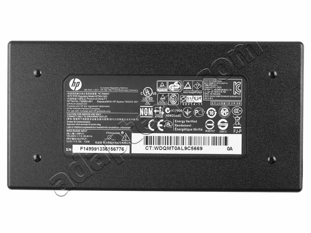 Alkuperäinen 120W Adapteri Laturi HP Envy dv7-7302eg dv7-7303eg dv7-7303sg