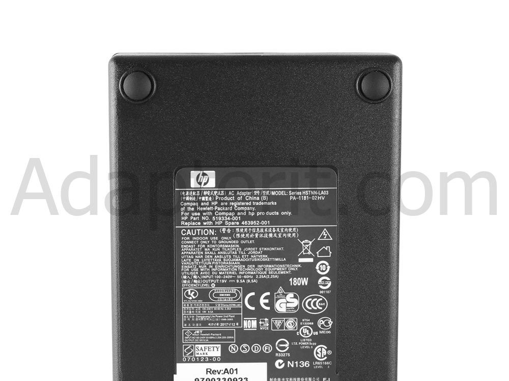 Alkuperäinen 180W Adapteri Laturi HP 393948-002 397747-001