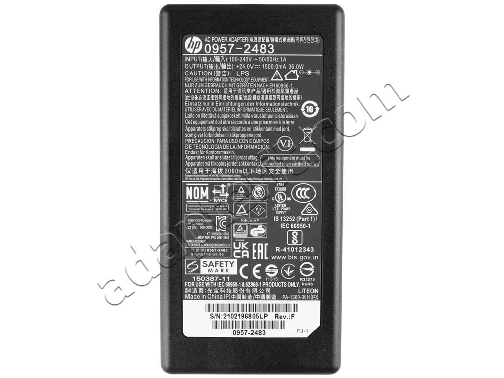 Alkuperäinen 36W Adapteri Laturi HP Scanjet 5530C 5500C 5550C 5590 5590P Scanner