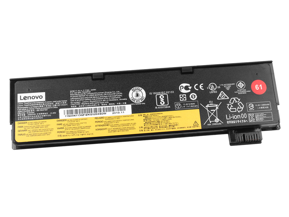 2100mAh 24Wh 3 Solut Lenovo ThinkPad T480 20L6 Akku