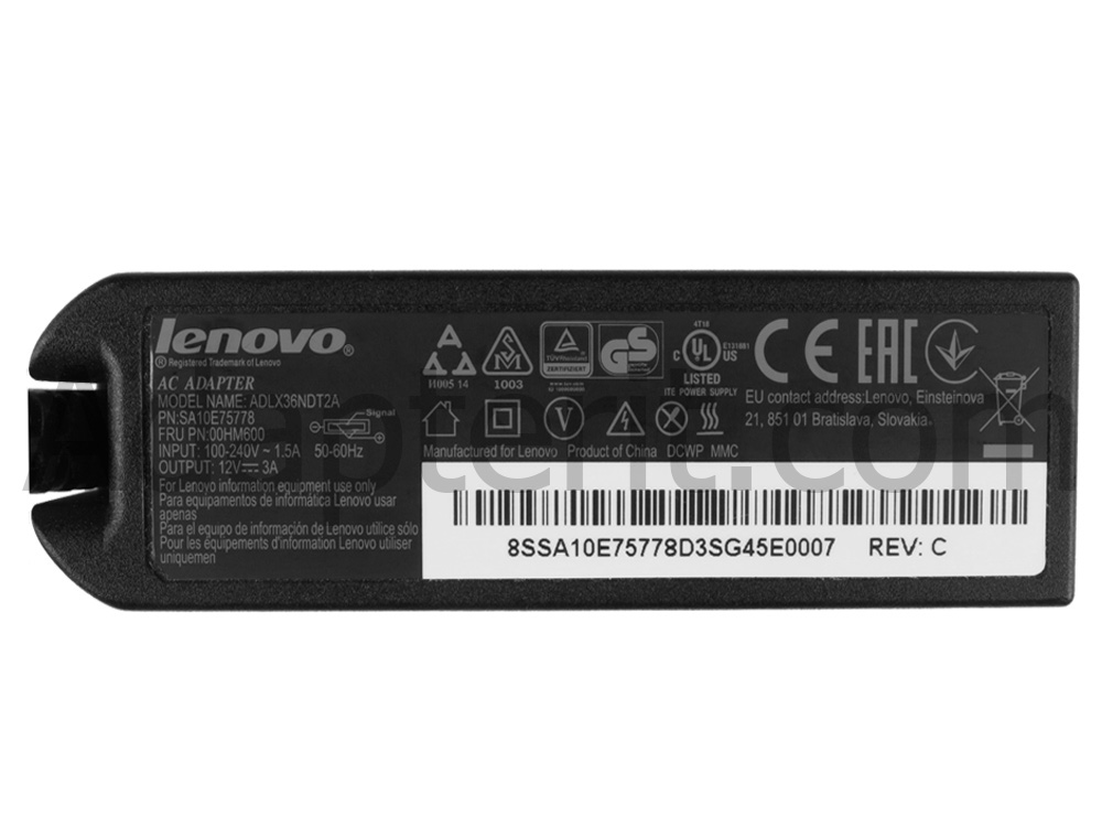Alkuperäinen 36W Adapteri Laturi Lenovo ADLX36NCT2A ADLX36NDT2A FRU 00HM600