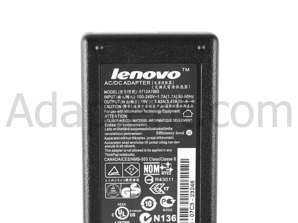 Alkuperäinen 65W Adapteri Laturi Lenovo ThinkCentre M72e Tiny 4004-F3U 4004-G9U