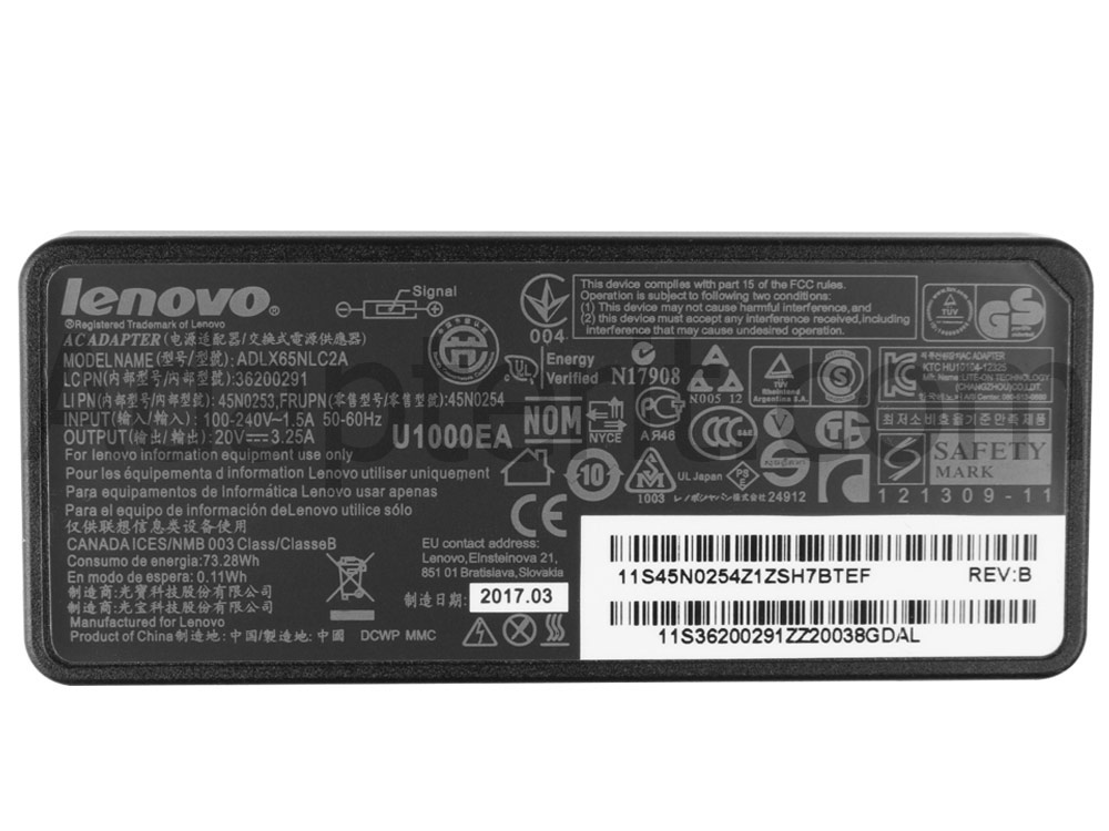 Alkuperäinen 65W Adapteri Laturi Lenovo ThinkPad T410 2516 2516-72U