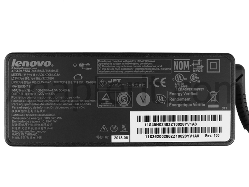 Alkuperäinen 90W Adapteri Laturi Lenovo 40Y7696 40Y7697 40Y7698