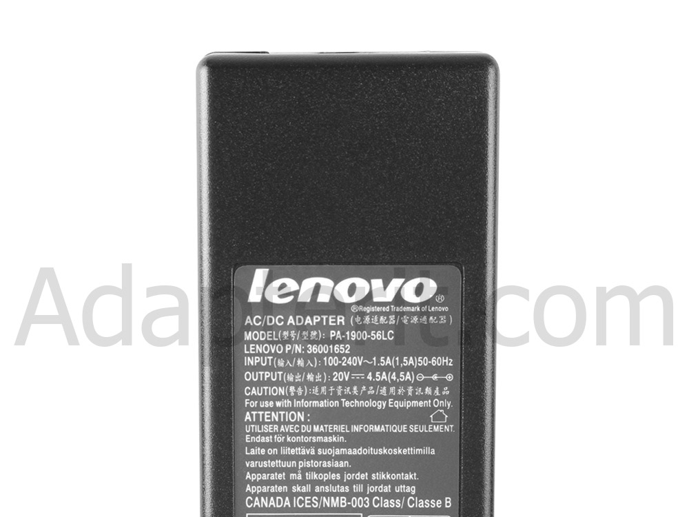 Alkuperäinen 90W Adapteri Laturi Slim Lenovo K49A E49A E49G