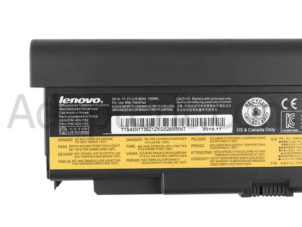Alkuperäinen 9 Solut 9210mAh 100Whr Akku Lenovo Thinkpad T440P 20AN