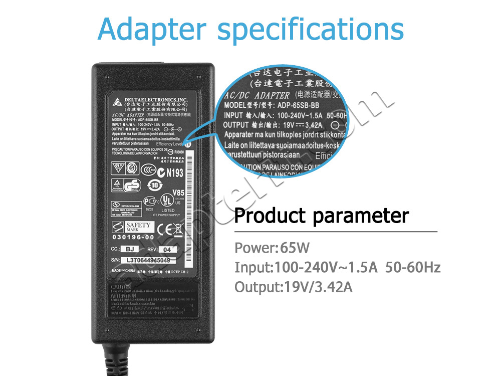 60W MSI Pro 20EX 8GL (MS-AAC2) All-in-One Adapteri Laturi