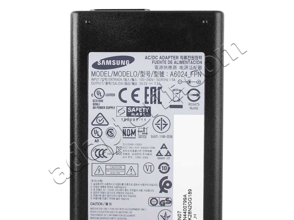 60W Samsung HW-J355/ZF Sound bar Adapteri Laturi
