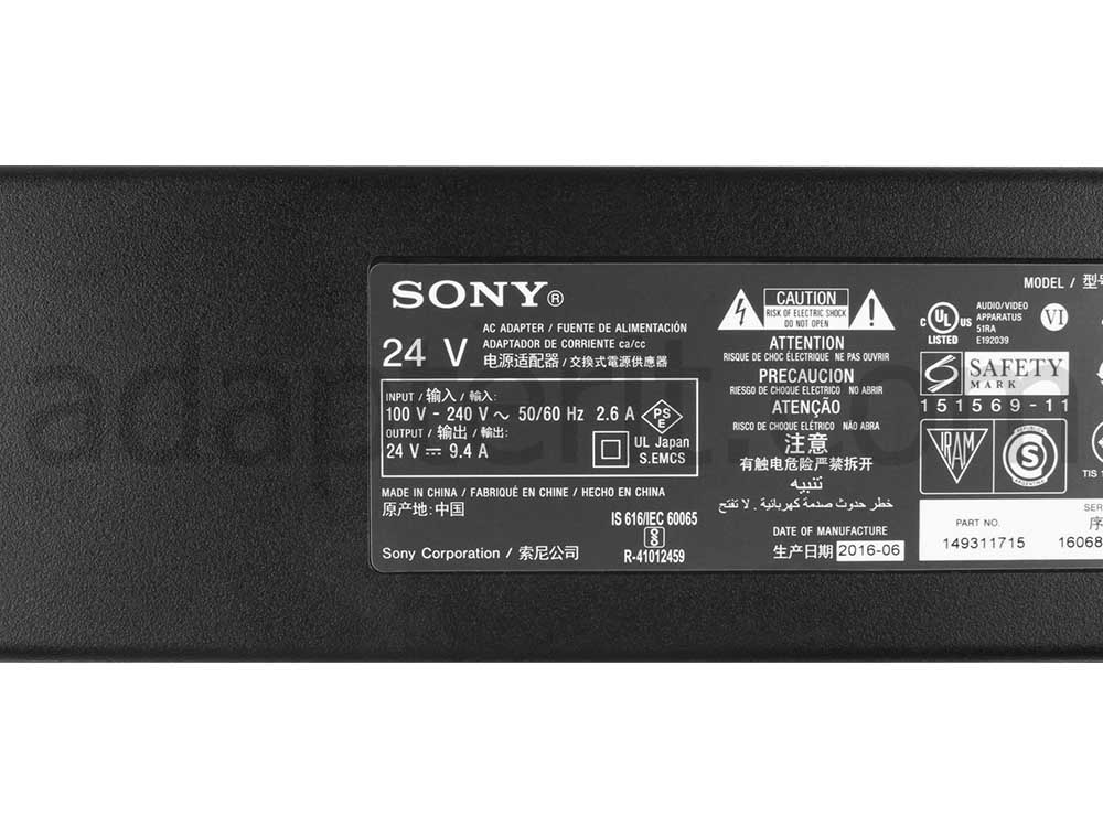 Alkuperäinen 240w Sony KD-65XE8505 KD65XE8505 Adapteri Laturi
