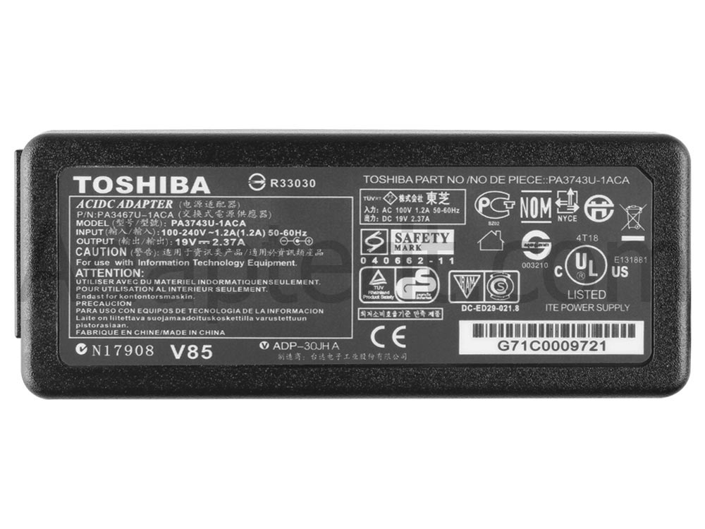 45W Toshiba Tecra A40-C A40-D A50-D A50-E Adapteri Laturi
