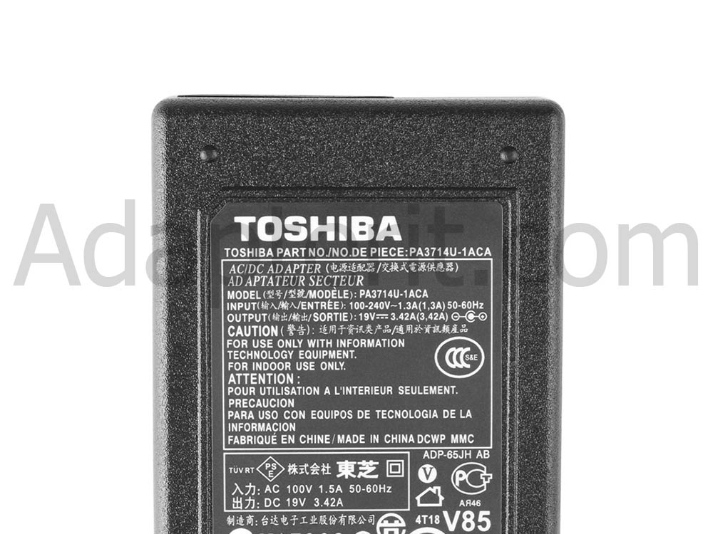 65W Dynabook Tecra A40-J Adapteri Laturi