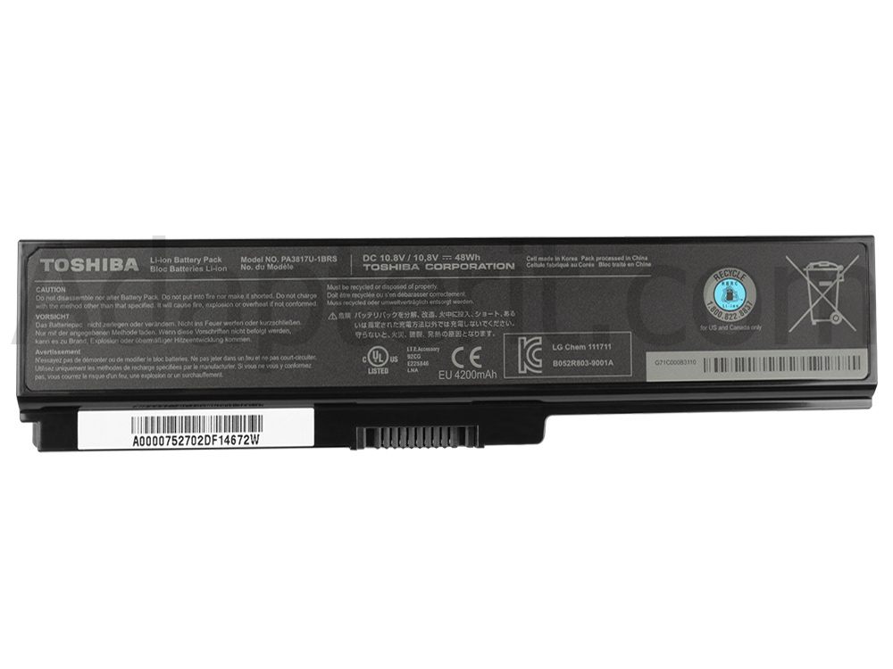 Alkuperäinen 6 Solut Akku Toshiba Satellite T110-107 T110-10J