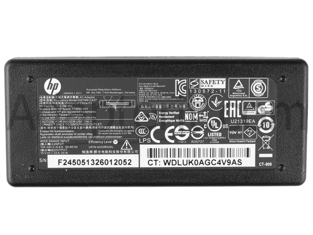 Alkuperäinen 20W Adapteri Laturi HP Envy x2 11t-g000 11-g000 11-g000ea 11-g000eb