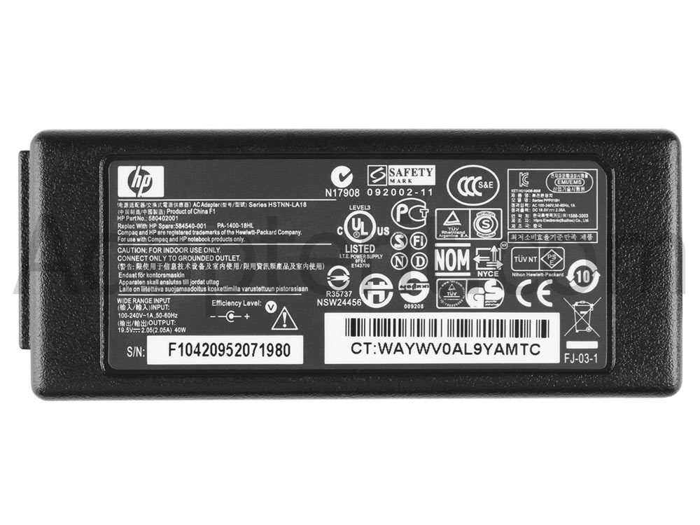 Alkuperäinen 40W Adapteri Laturi HP Mini 110-3002sg 110-3003eg 110-3100sg