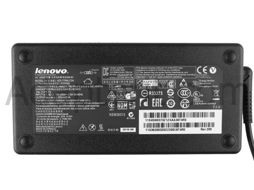 Alkuperäinen 170W Adapteri Laturi Lenovo 4X20E50574