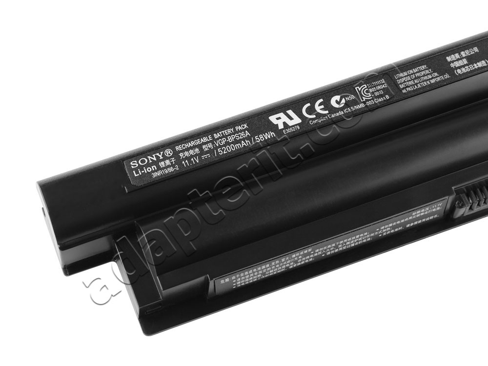 Alkuperäinen 5200mAh 6 Solut Akku Sony Vaio SV-E1711C5E/W E1711X1EB